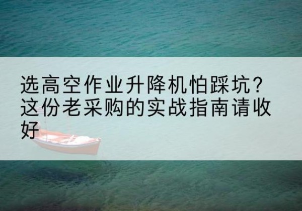 尼木高空作业升降机厂家推荐-选高空作业升降机怕踩坑？这份老采购的实战指南请收好