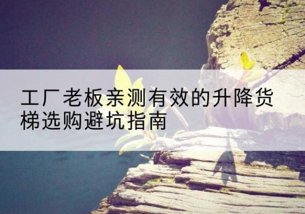 尼木升降货梯怎么选-工厂老板亲测有效的升降货梯选购避坑指南